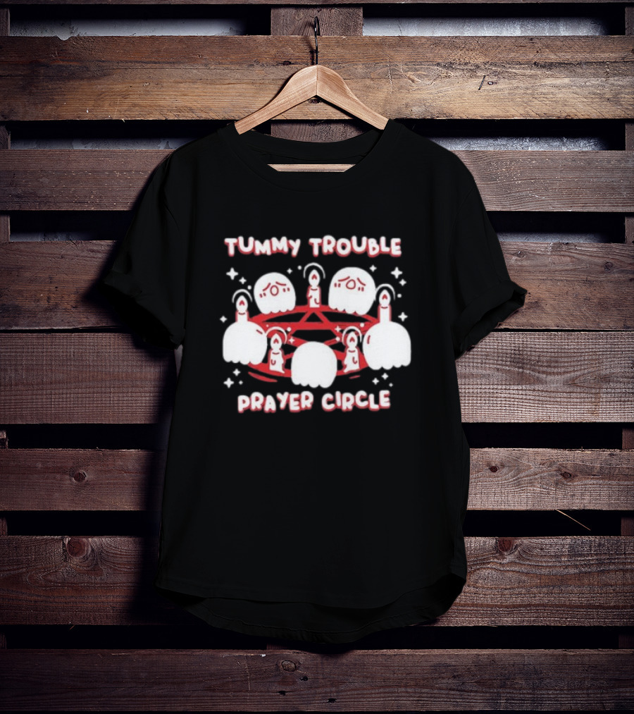 Tummy Trouble Prayer Circle Candle Creatures Ritual T-Shirt