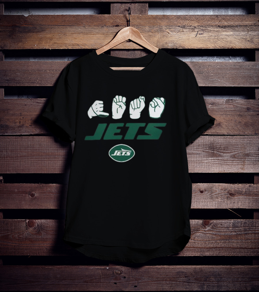 New York Jets NFL ASL Love Sign Homage American Sign Language T-Shirt