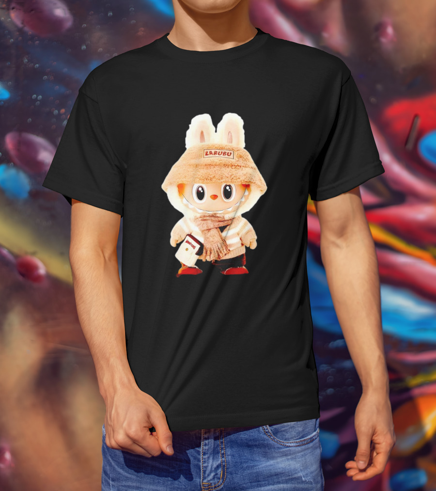 Labubu Bunny Hoodie With Scarf And Bag Accessories T-Shirt