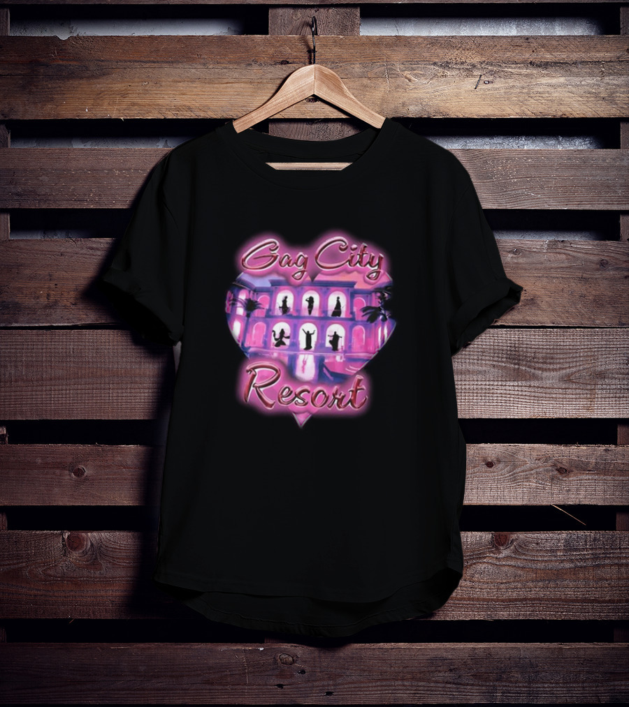 Gag City Resort Heart Silhouette Scene T-Shirt