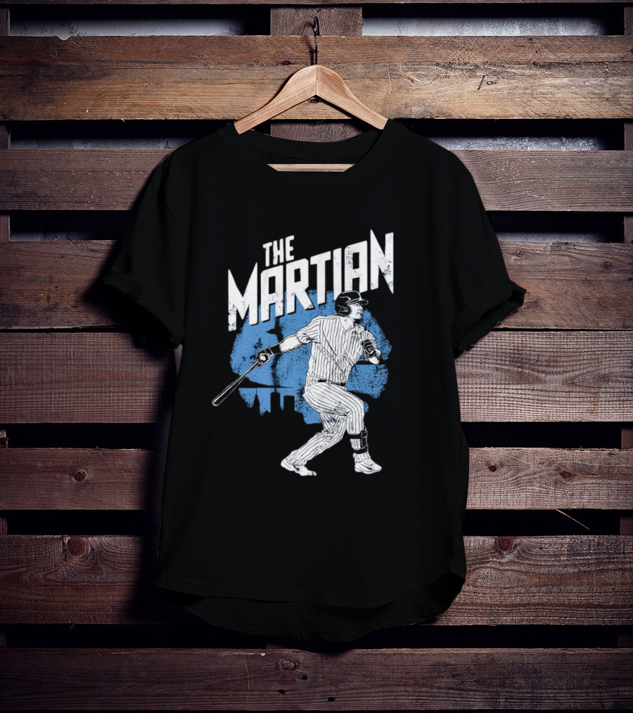 The Martian Jasson Dominguez New York Yankees Baseball Player Skyline T-Shirt