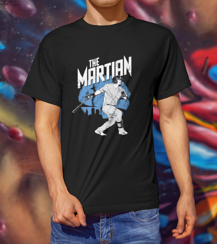 The Martian Jasson Dominguez New York Yankees Baseball Player Skyline T-Shirt