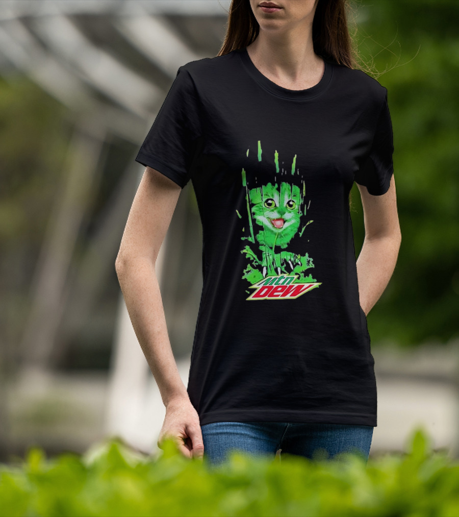 Mtn Dew Green Cat Splash T-Shirt