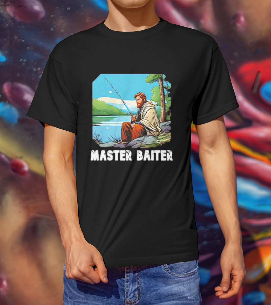 Obi-Wan Kenobi Fishing Master Baiter Forest Scene T-Shirt