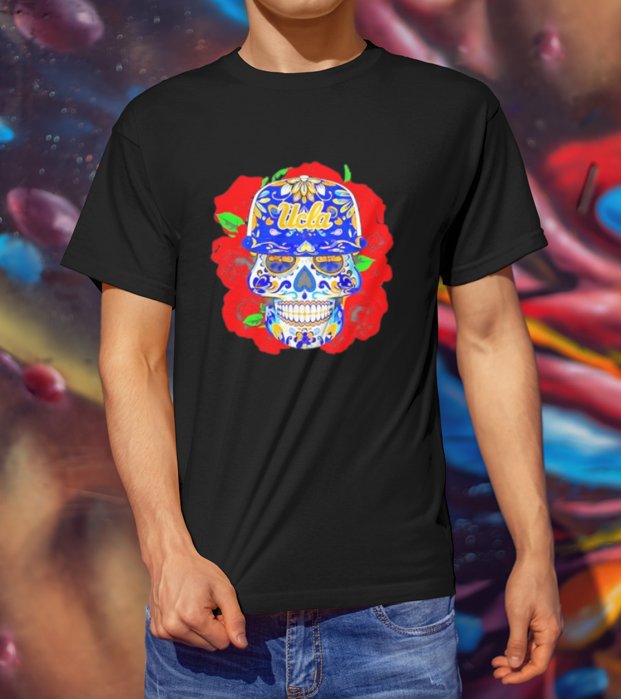 Ucla Bruins Sugar Skull Roses T-Shirt