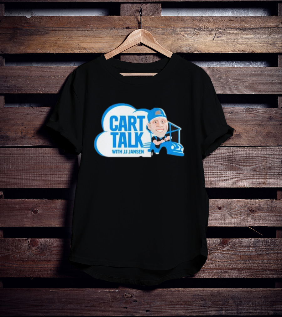 Carolina Panthers Cart Talk With JJ Jansen Blue Cart Cloud T-Shirt