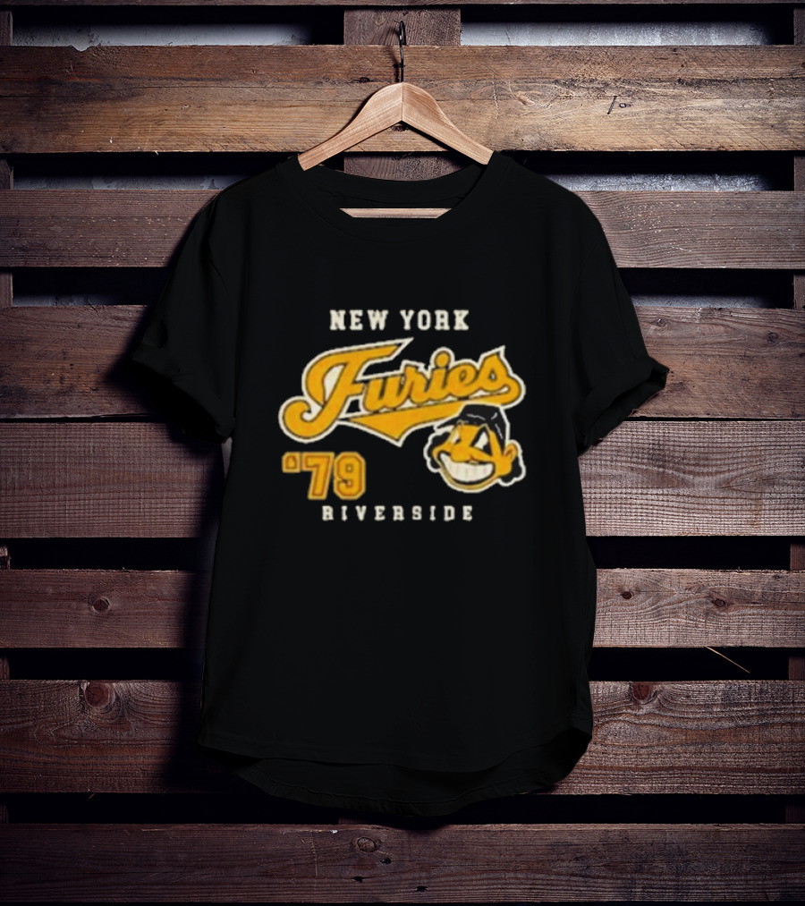 New York Furies Riverside '79 Vintage Sports Logo With Mascot T-Shirt