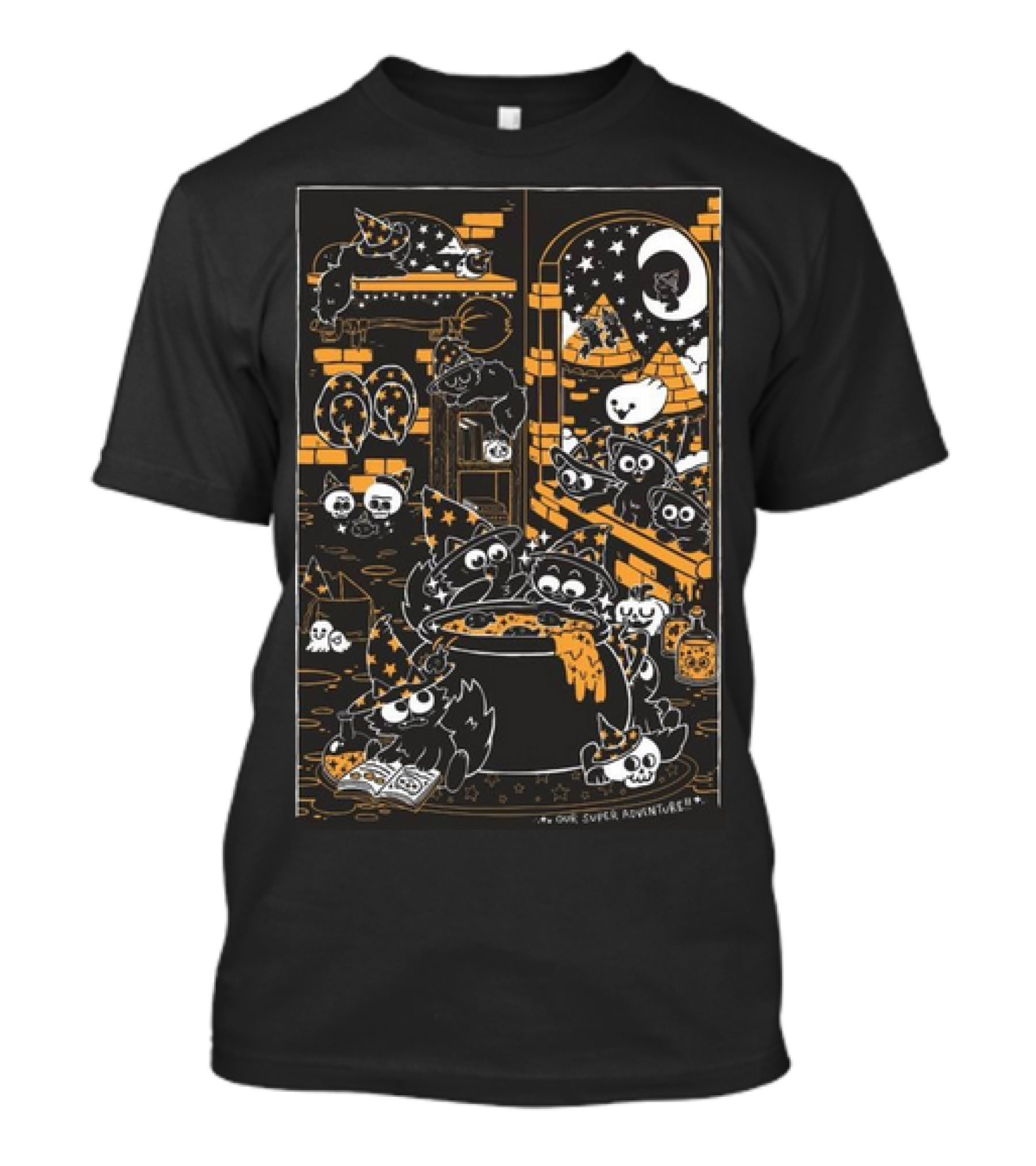 Our Super Adventure Wizard Cats In Magical Potion Room T-Shirt