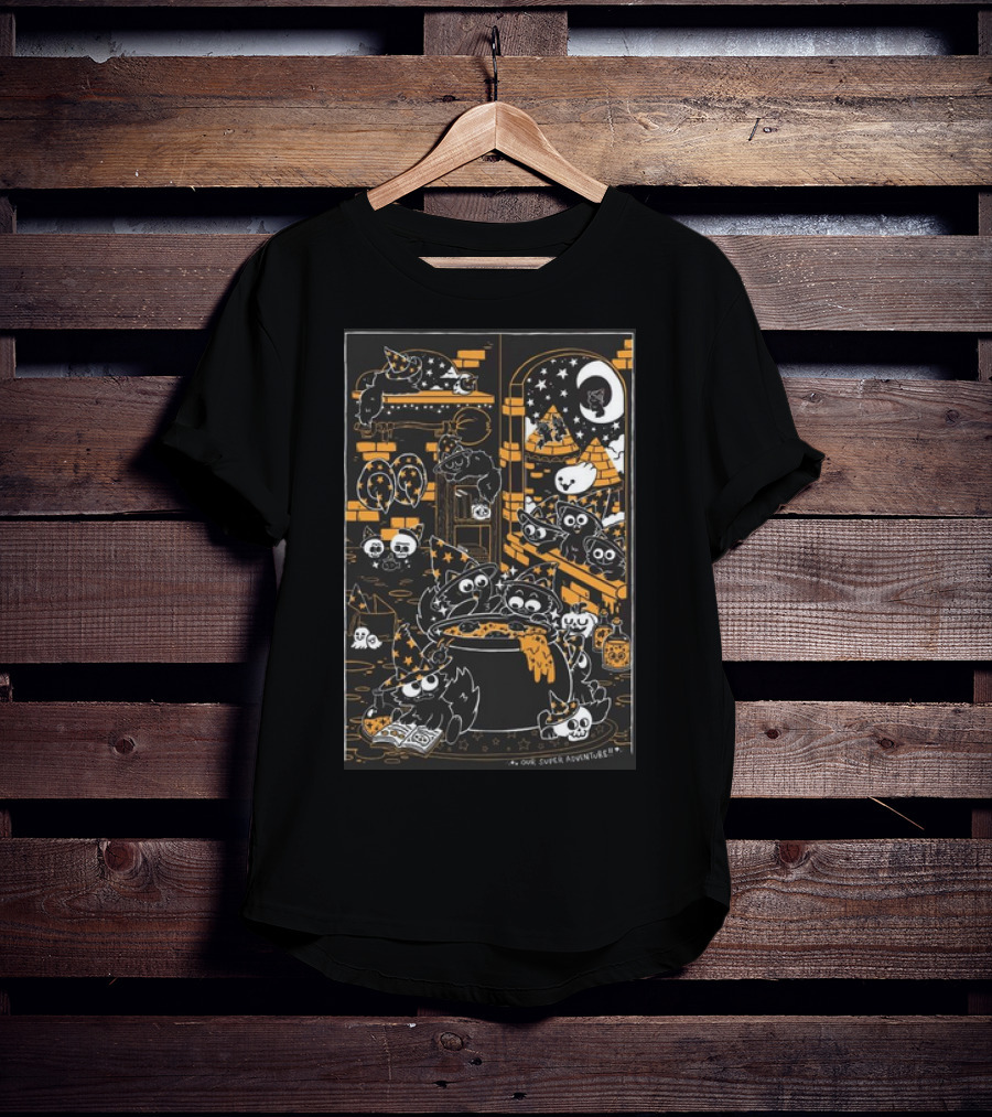 Our Super Adventure Wizard Cats In Magical Potion Room T-Shirt