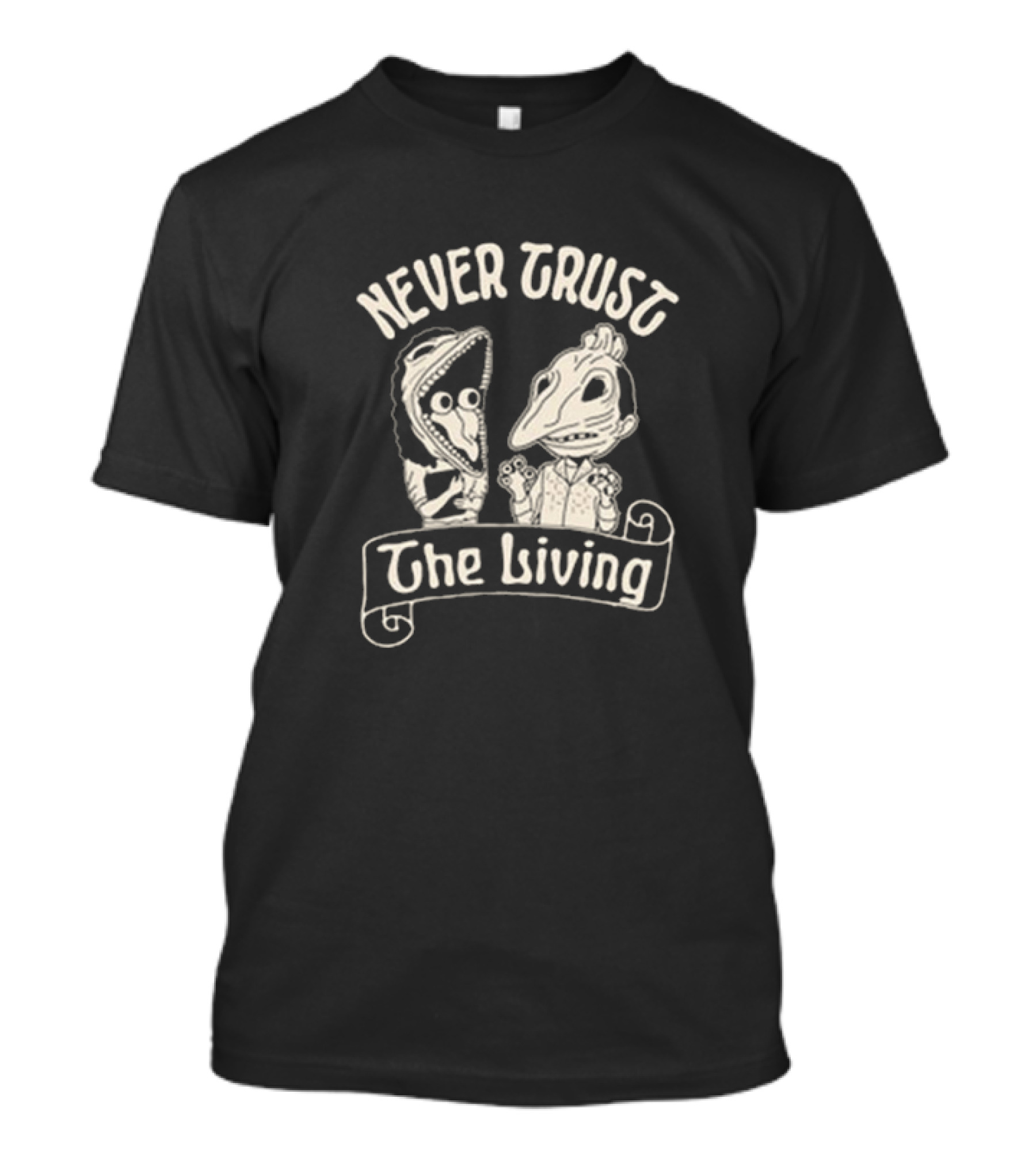 Beetlejuice Never Trust The Living Distorted Faces T-Shirt