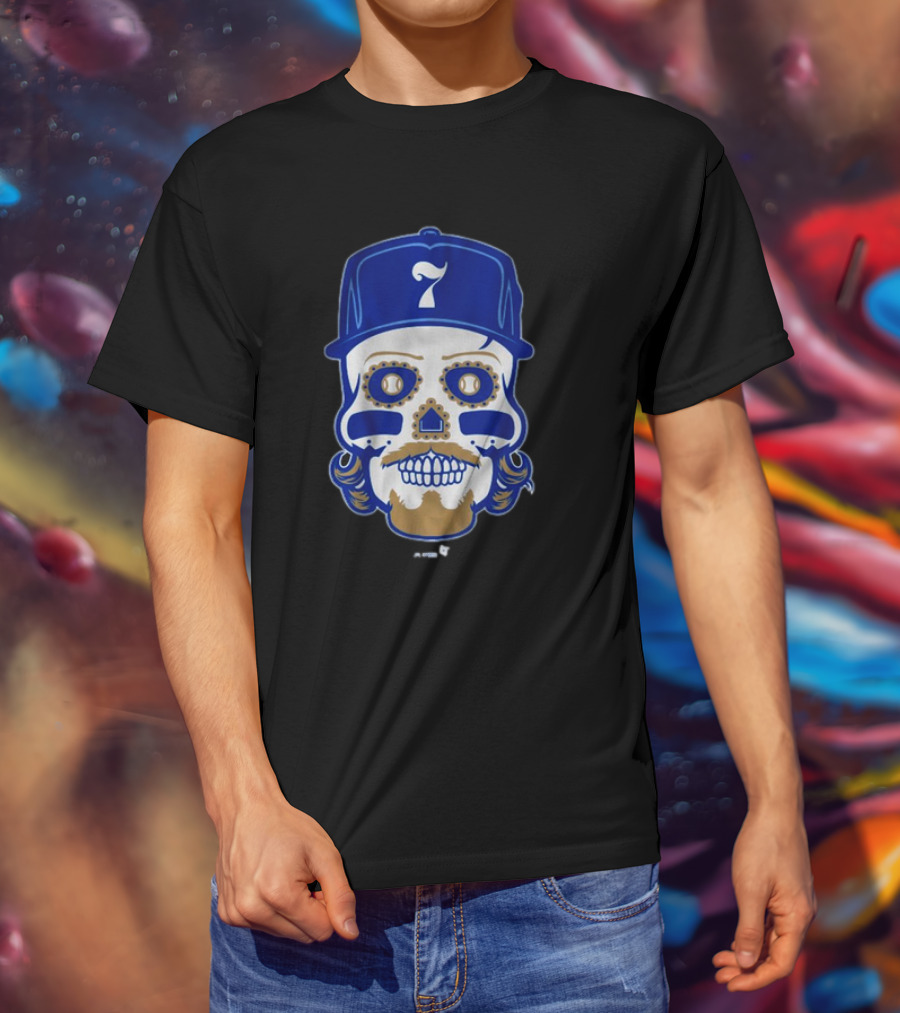 Bobby Witt Jr. Sugar Skull Baseball Cap T-Shirt