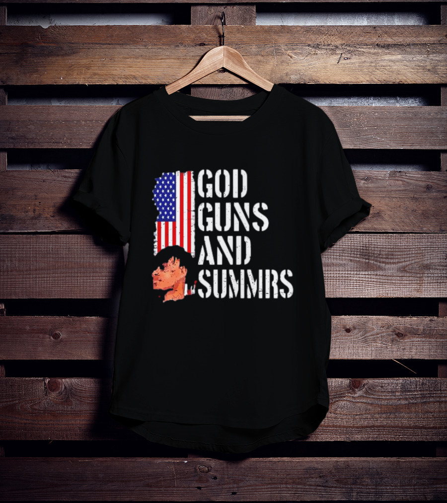 Kankan God Guns And Summrs American Flag Iconic T-Shirt