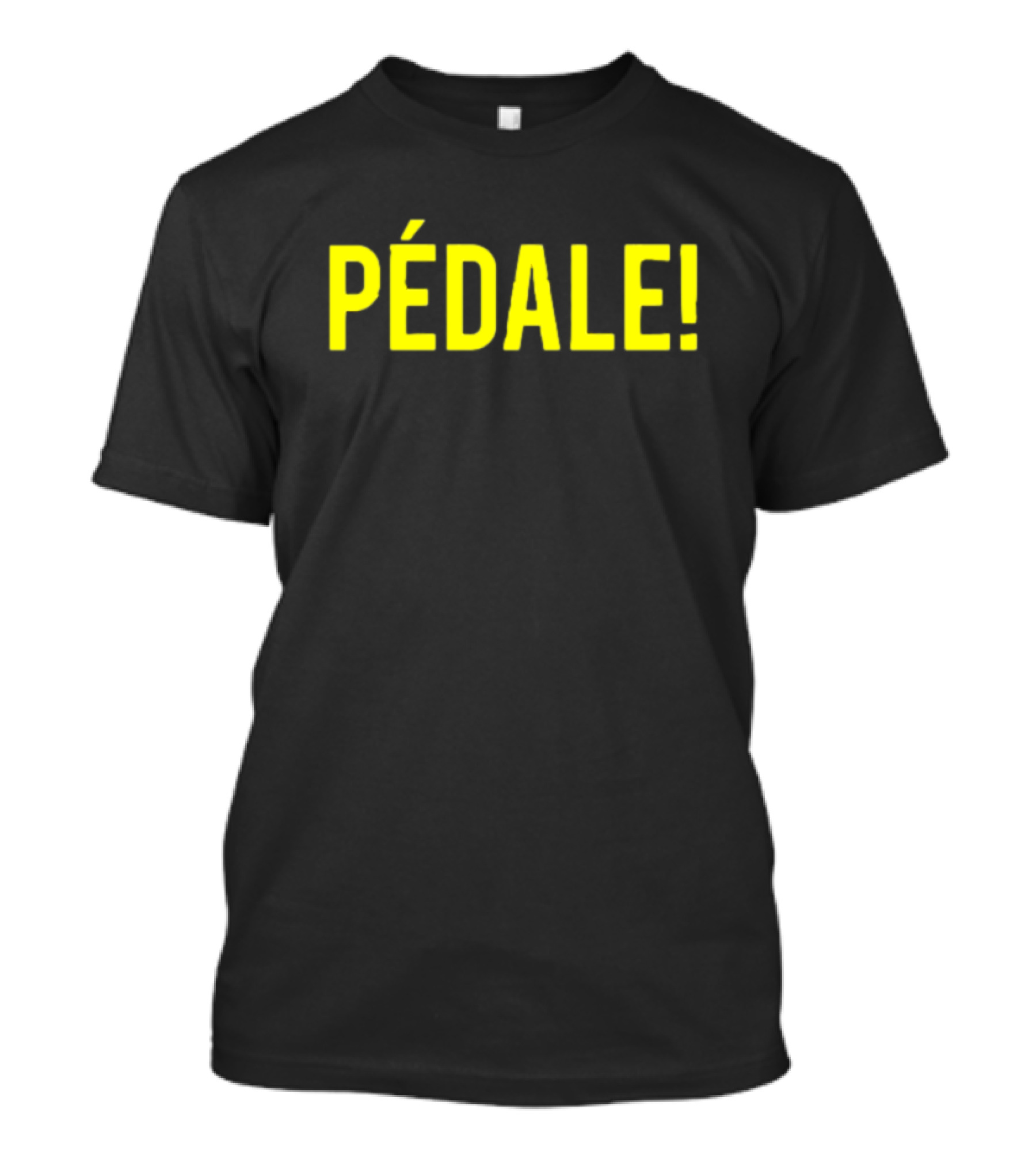 Pédale Bold Yellow Exclamation French Text T-Shirt