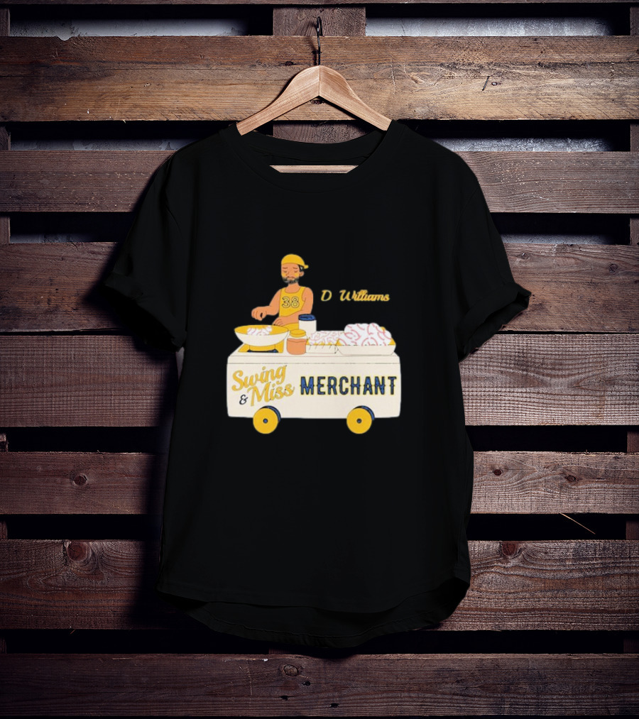 Devin Williams Swing And Miss Merchant Milwaukee Brewers Cartoon Baseball 38 T-Shirt