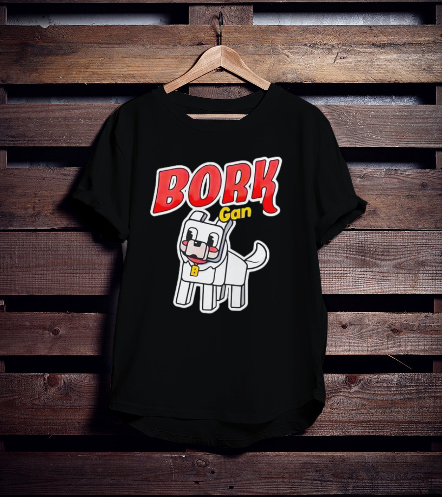 Bork Gang Dog Character With Collar T-Shirt
