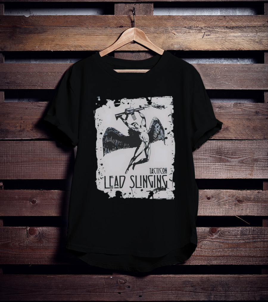 Tacticon Lead Slinging Angel With Rifle T-Shirt