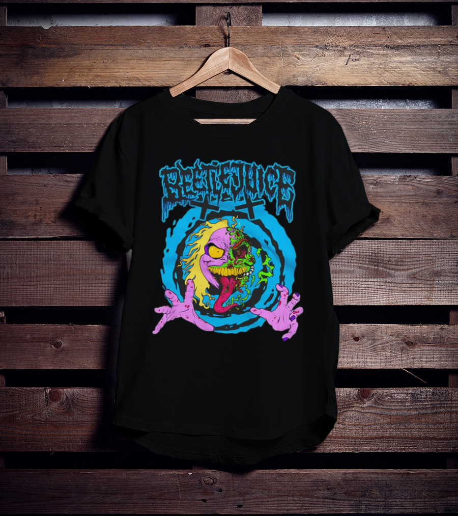 Beetlejuice Bio Exorcist Horror Splatter Vibrant Grotesque Face T-Shirt