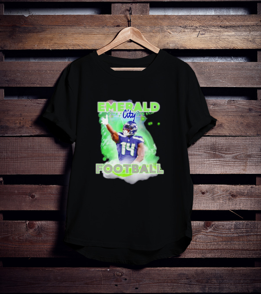 Emerald City Football DK Metcalf Seattle Seahawks 14 T-Shirt