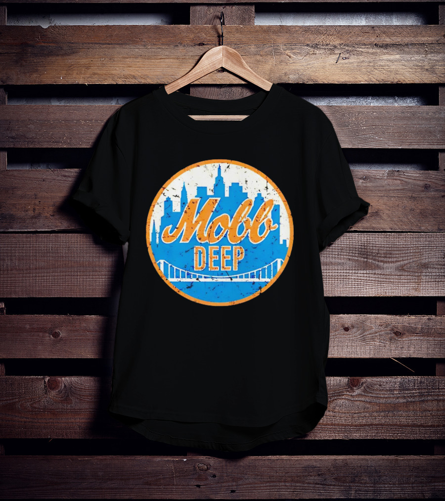 Mobb Deep Queens New York Knicks Vintage Skyline Bridge T-Shirt
