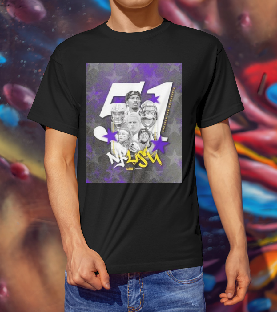 LSU Tigers NFLSU NFL Rosters Legends 51 Superstars T-Shirt