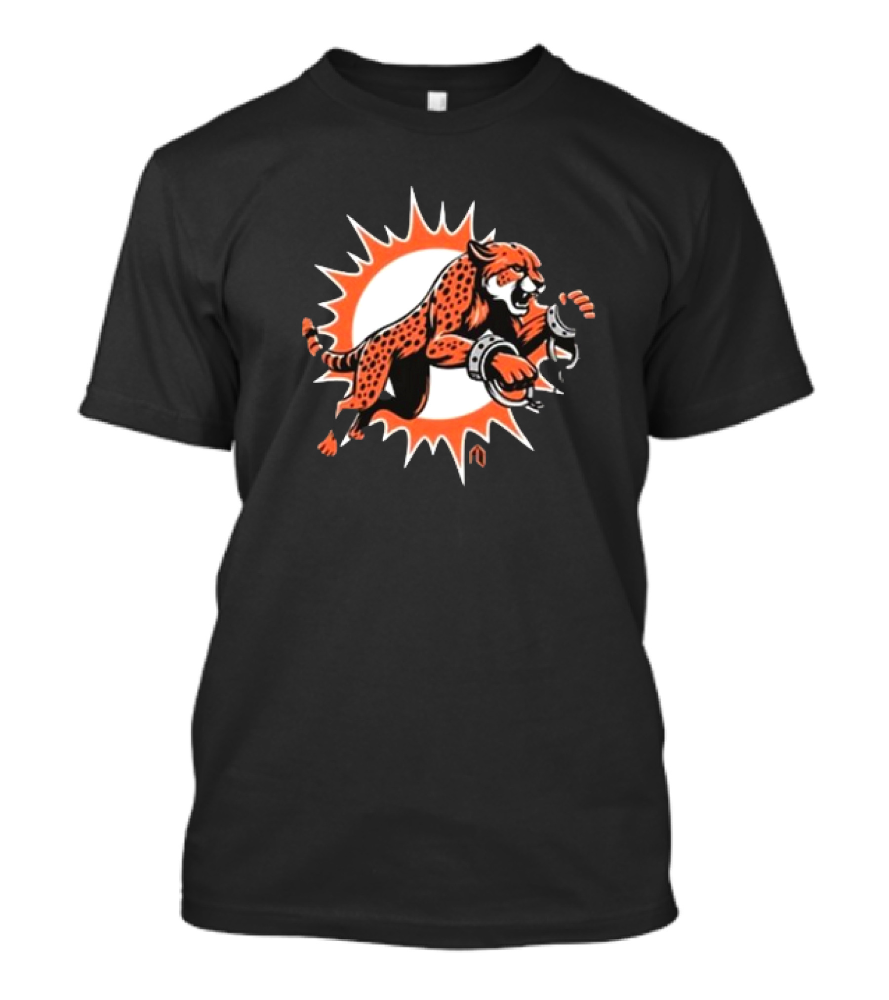 Ty Hill Athlete Cheetah Breaks Free Miami Dolphins Fusion T-Shirt