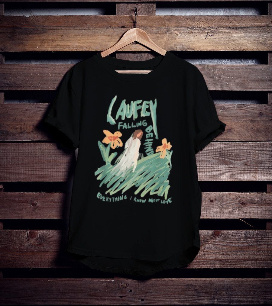 Laufey Falling Behind Everything I Know About Love With Daisies And Figure In Field T-Shirt