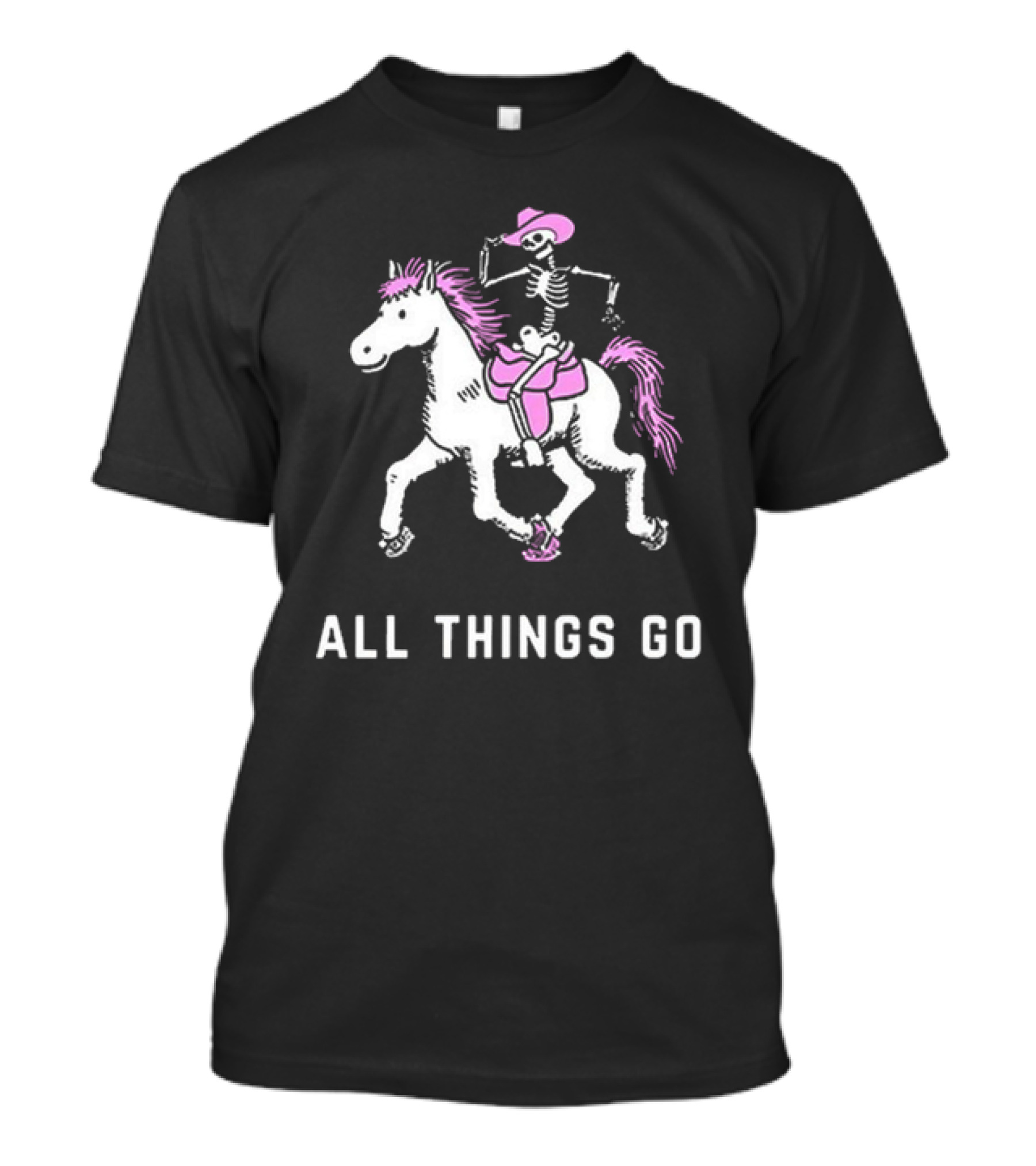 All Things Go Skeleton Riding Pony NYC Lineup T-Shirt