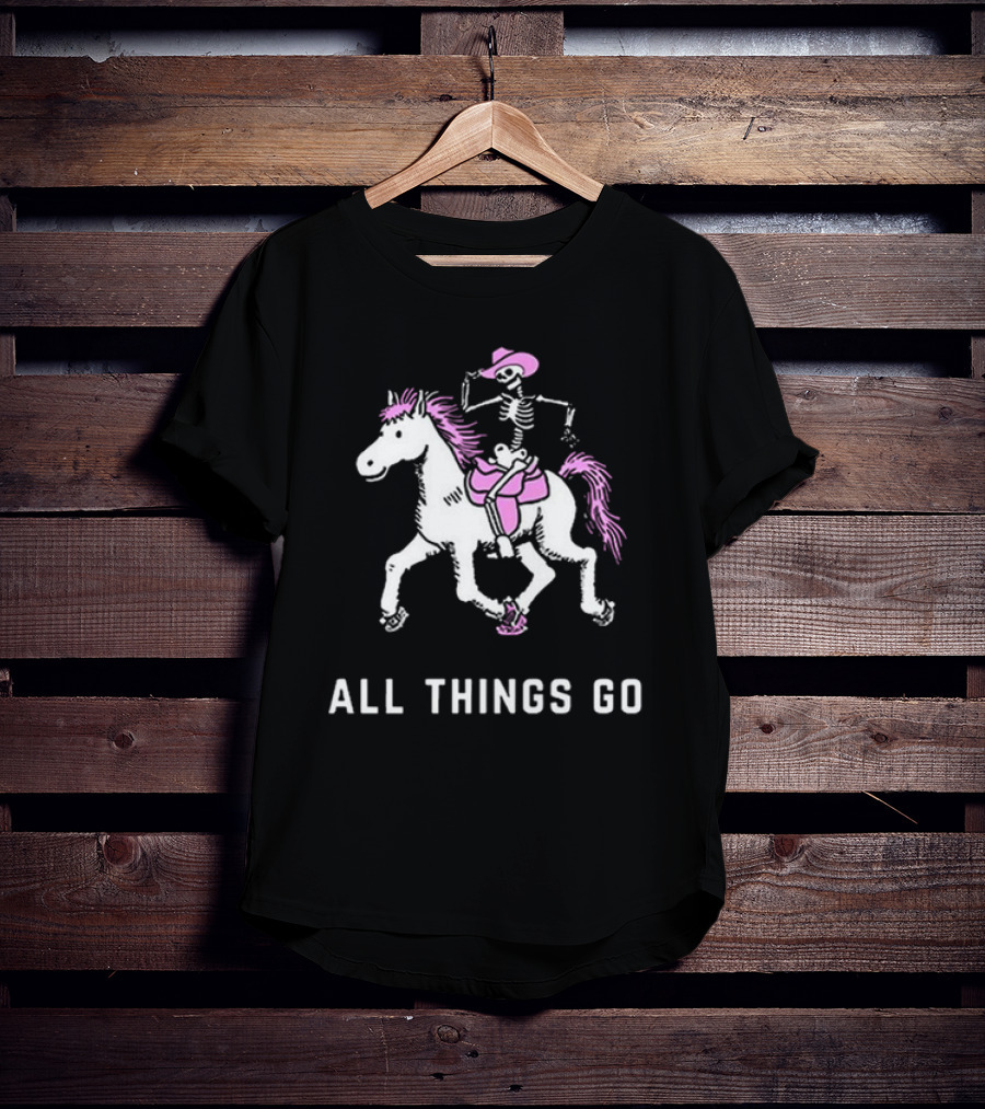 All Things Go Skeleton Riding Pony NYC Lineup T-Shirt