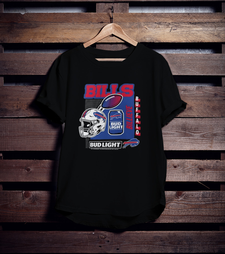 Buffalo Bills Billeve Bud Light Football Helmet Can T-Shirt