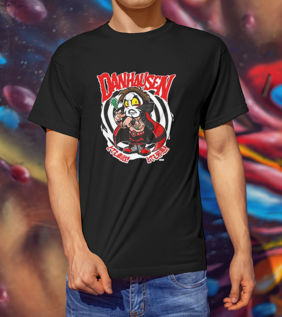 Danhausen Spiral Curse Character With Tattoo And Cape T-Shirt