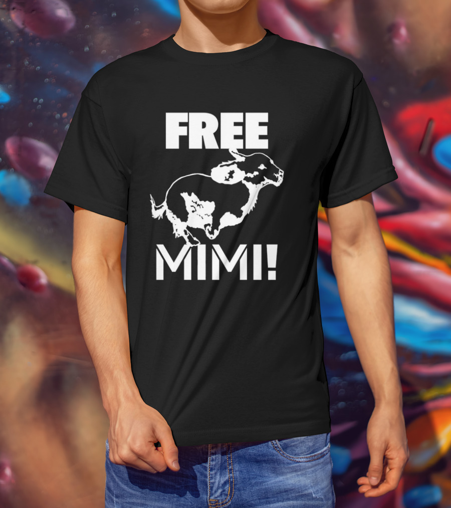 Free Mimi Running Cow T-Shirt