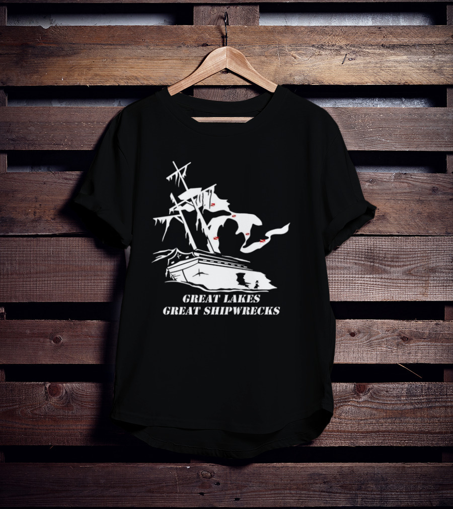 Great Lakes Great Shipwrecks Sailing Adventure T-Shirt