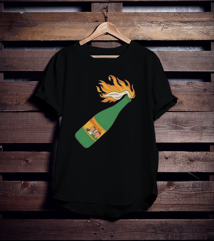 Kneecap Flaming Buckfast Molotov Bottle Green T-Shirt