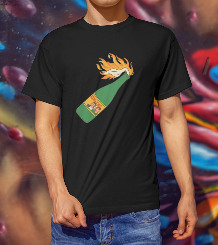 Kneecap Flaming Buckfast Molotov Bottle Green T-Shirt