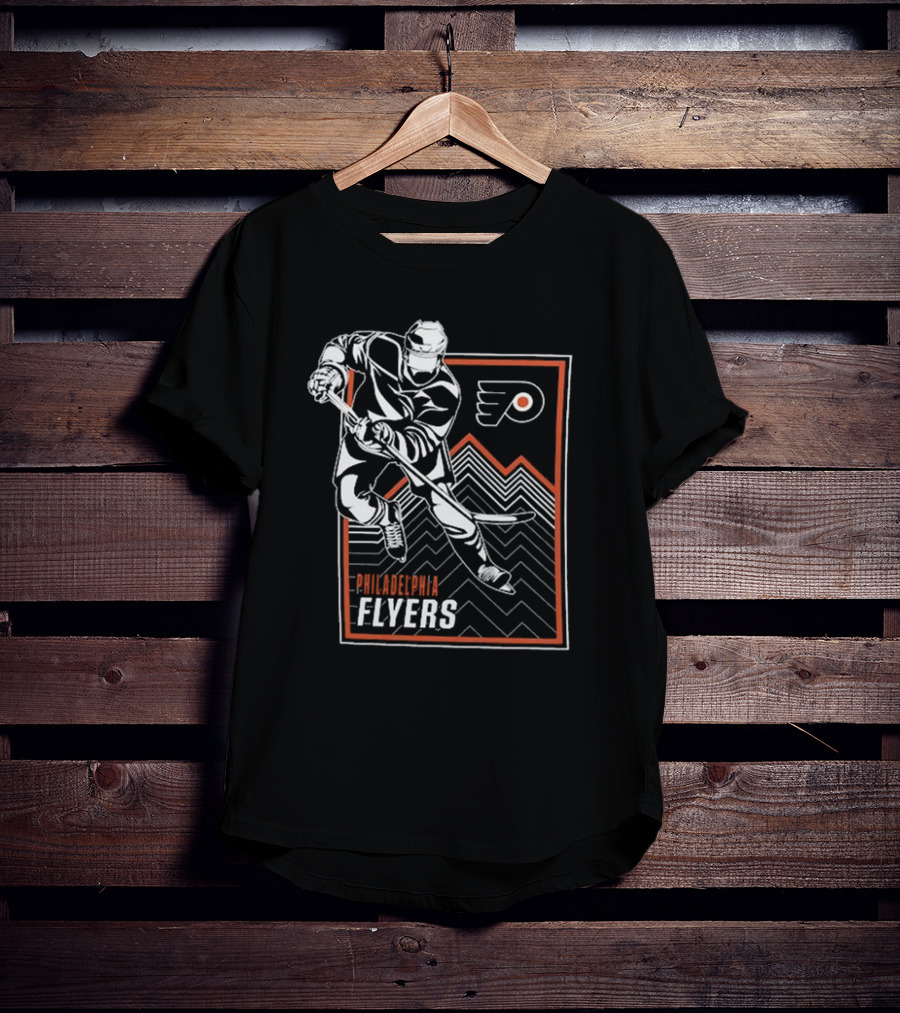 Philadelphia Flyers Hockey Player Graphic With Team T-Shirt