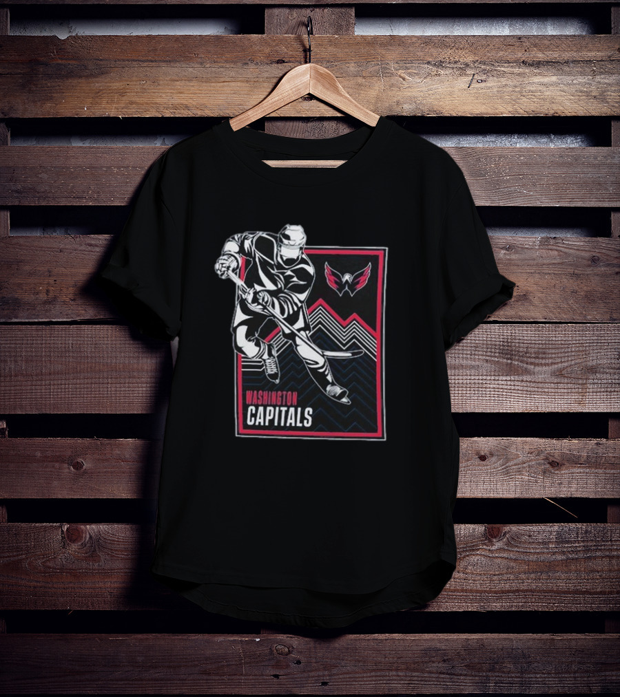 Washington Capitals Hockey Player Graphic With Team T-Shirt