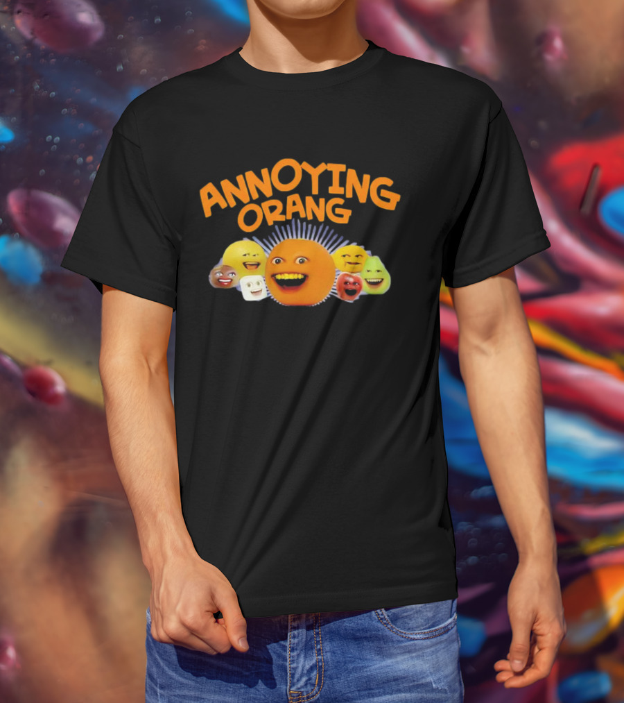 Annoying Orange Characters Faces Smile T-Shirt