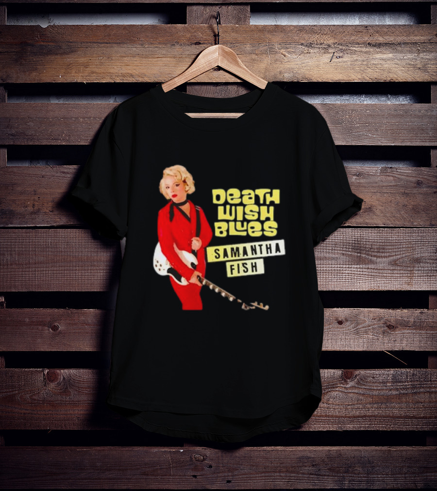 Death Wish Blues Samantha Fish With Guitar In Red T-Shirt