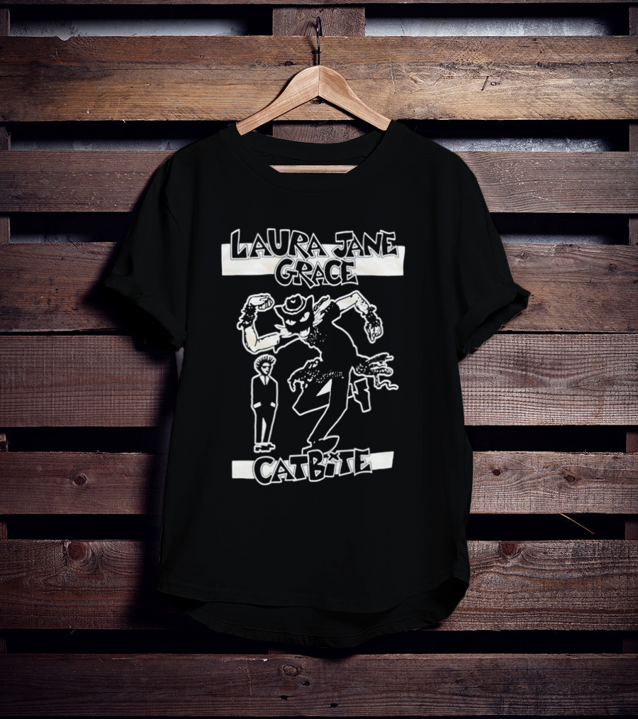 Laura Jane Grace Catbite Cartoon Cat With Suit And Tie Character T-Shirt