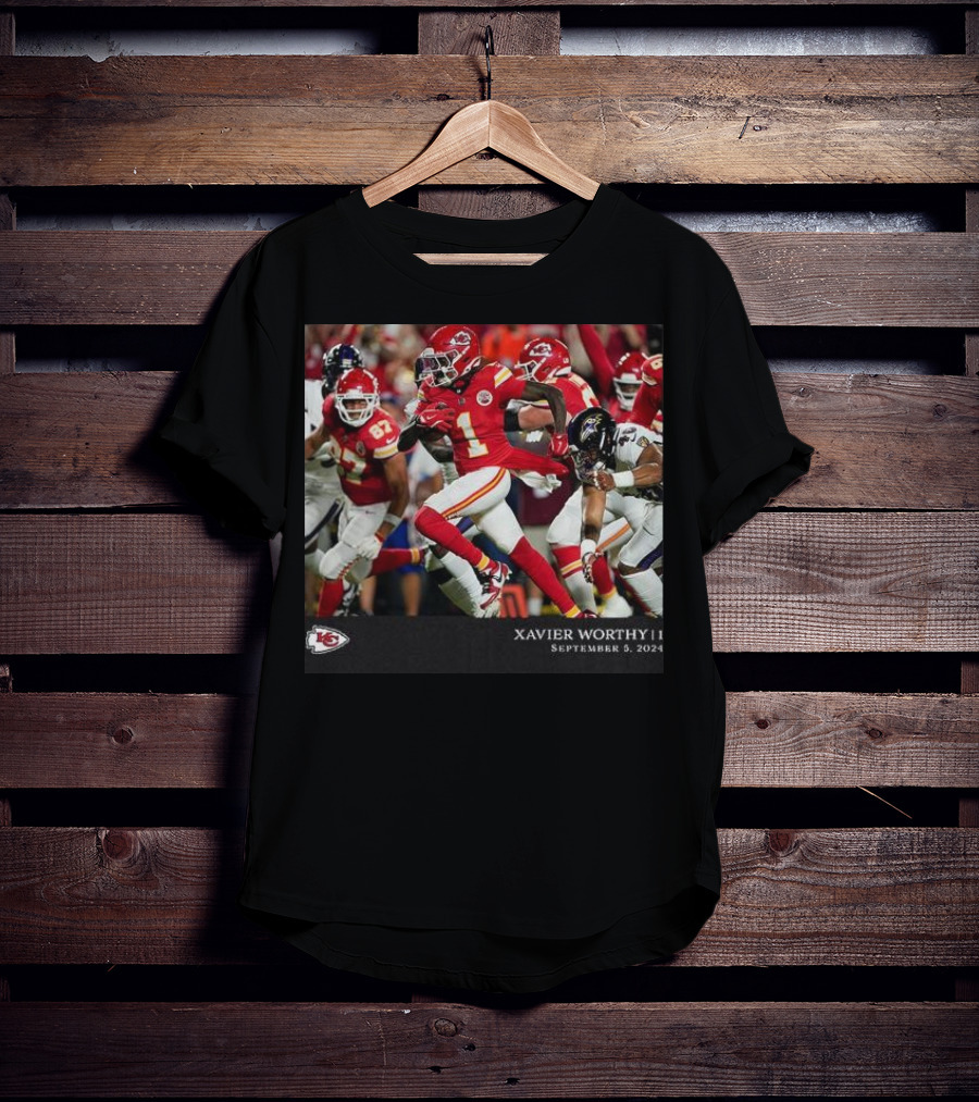 Xavier Worthy Kansas City Chiefs NFL Week 1 September 5 T-Shirt