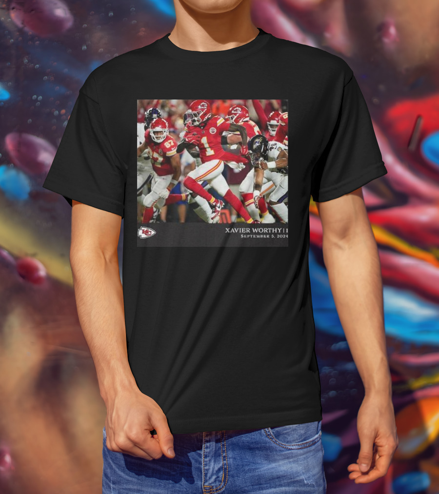 Xavier Worthy Kansas City Chiefs NFL Week 1 September 5 T-Shirt