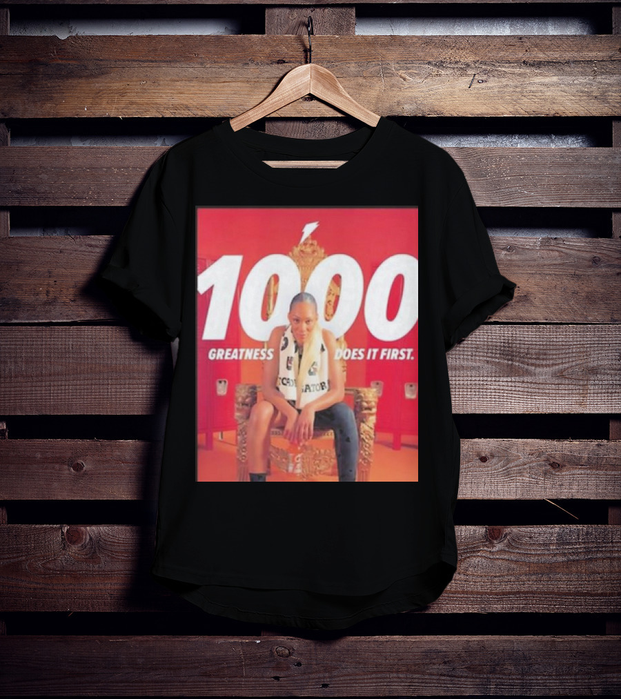 1000 Greatness Does It First A’ja Wilson Iconic Chair Sports Empowerment T-Shirt