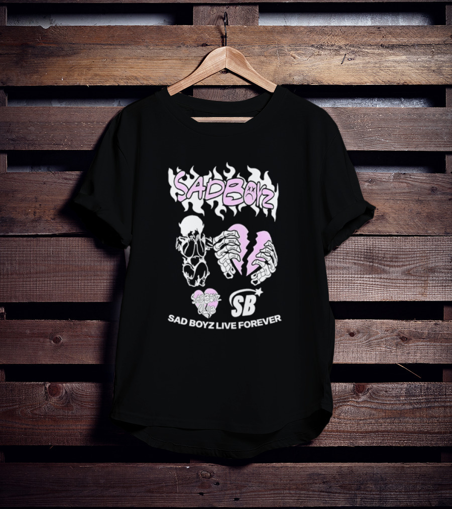 Sad Boyz Live Forever Sadboyz Sadboyz Club Corridos Tumbados H Belicos Mexico Music T-Shirt