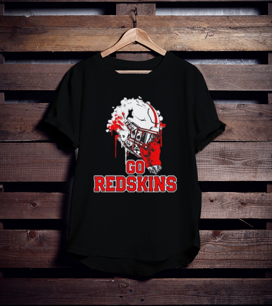 Go Redskins Helmet Burst T-Shirt
