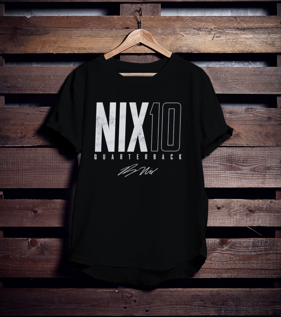 Nix 10 Quarterback Vintage Denver Broncos NFL Football Bo Nix Elite T-Shirt