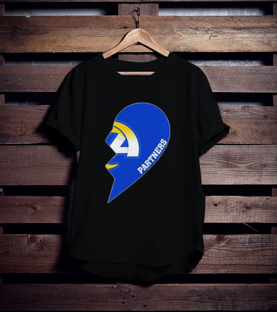 La Rams Partners Heart Logo Half T-Shirt