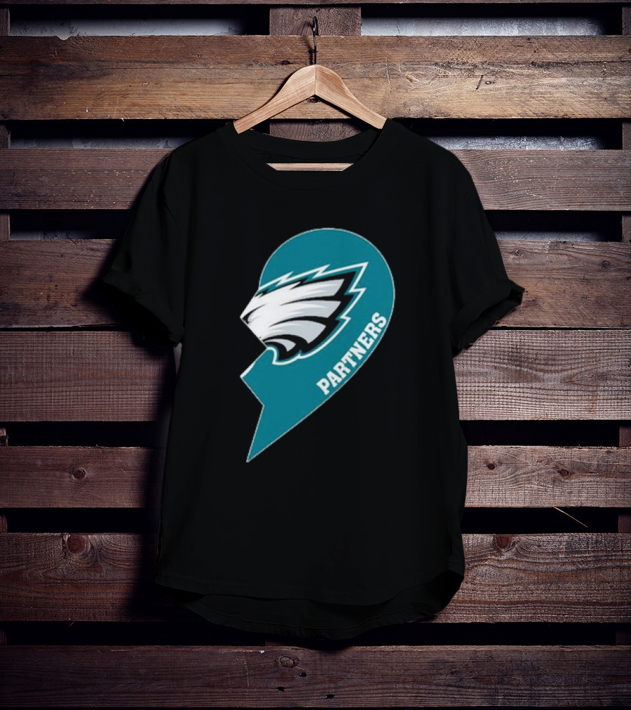 Philadelphia Eagles Partners Logo Half Heart T-Shirt