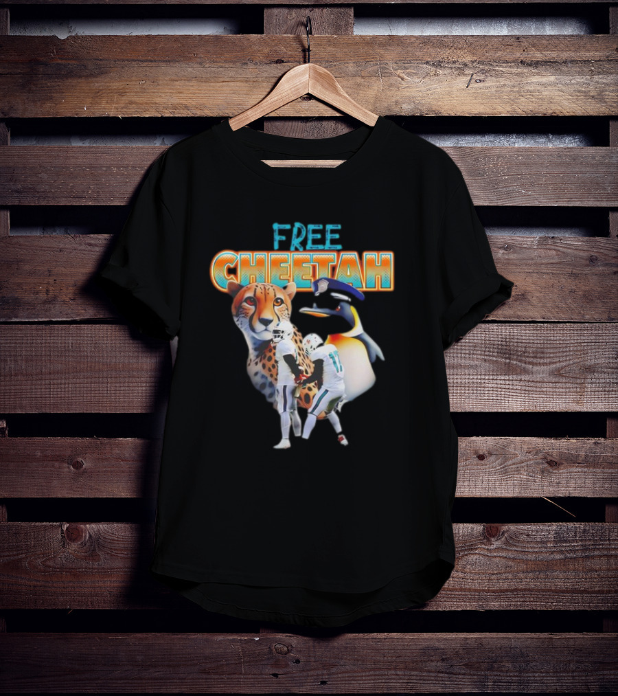 Jaelan Phillips Tyreek Hill Free Cheetah Football Penguin T-Shirt