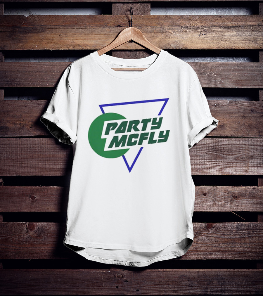 Party Mcfly Retro 80s Neon Triangle Circle T-Shirt
