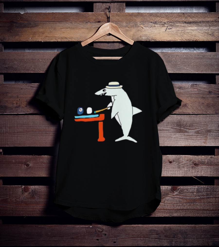 Pool Shark Meme Playing Billiards With Cue And Eight Ball T-Shirt